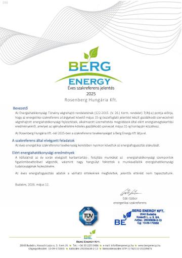Energetikai szakreferensi jelentés 2025